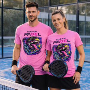 GOD of PADEL moška majica Monster - roza - slika 3