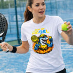 GOD of PADEL ženska majica Shark - bela