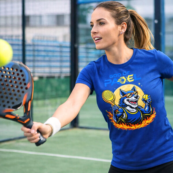 GOD of PADEL ženska majica Wolf - blue