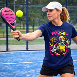 GOD of PADEL ženska majica Skeleton - navy