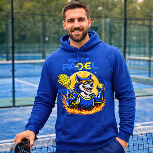 GOD of PADEL moški pulover Wolf - blue