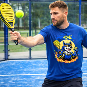 GOD of PADEL moška majica Wolf - blue