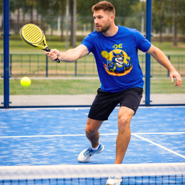 GOD of PADEL moška majica Wolf - blue